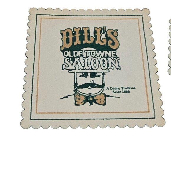 Vintage Coasters Dills Olde Towne Saloon Restaurant Ephemera Bar Food and Spirit - Picture 3 of 9